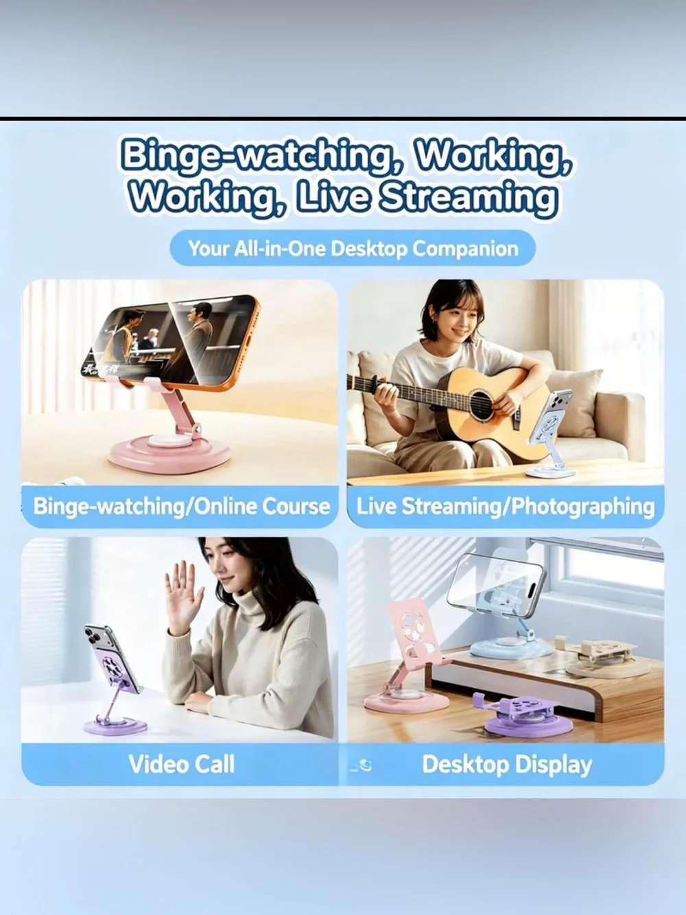 Adjustable Foldable Phone Stand - Picture 8 of 9